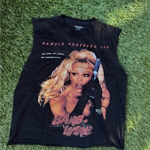 Pamela Anderson Lee Barb Wire Tank- Black